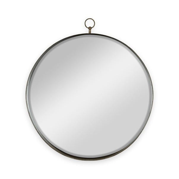 24"x28" Gold Round Mirror, Circle Mirror with Iron Frame For