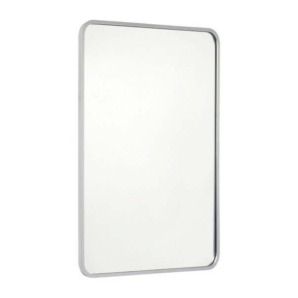 40x30 Matte Silver Metal Frame Accent Wall Mirror