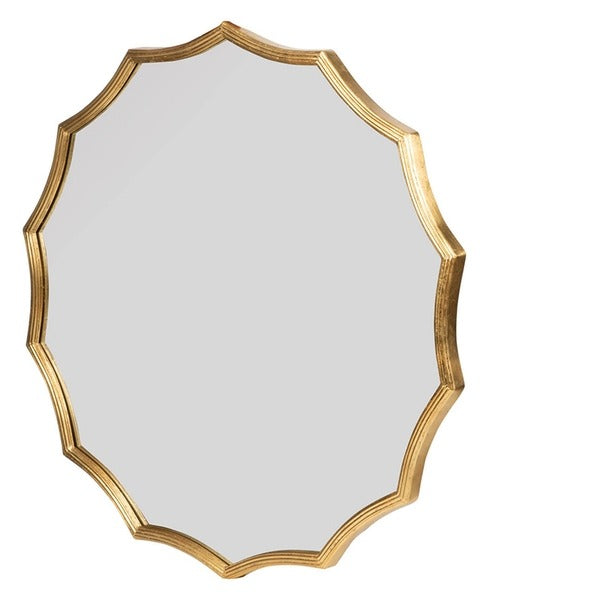 D40" Round Sunburst Wall Mirror with Gold Finish, Wall Decor