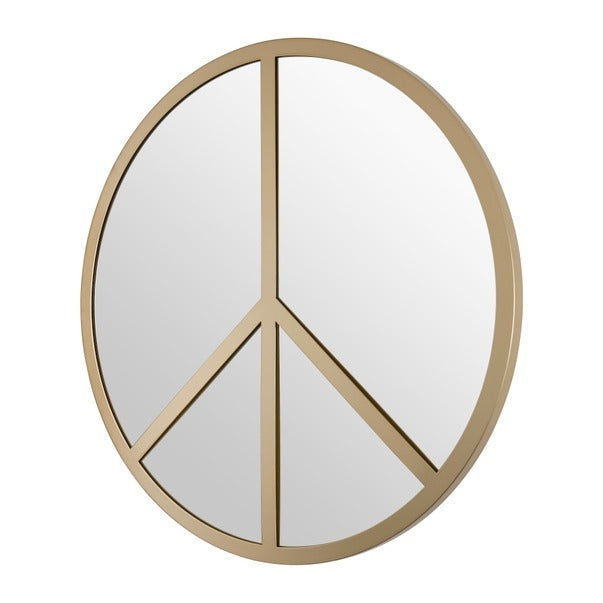 Paz 30-in Round Peace Sign Accent Mirror