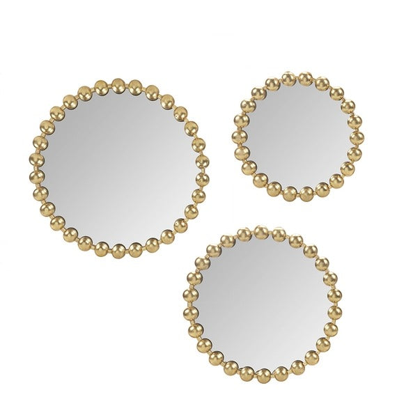 Gold Round Mirror 3-Piece Set Wall Decor Mirror