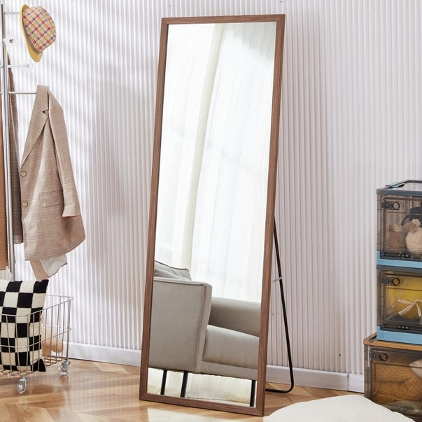 Thickened Border Wood Grain Full-Length Dressing Mirror