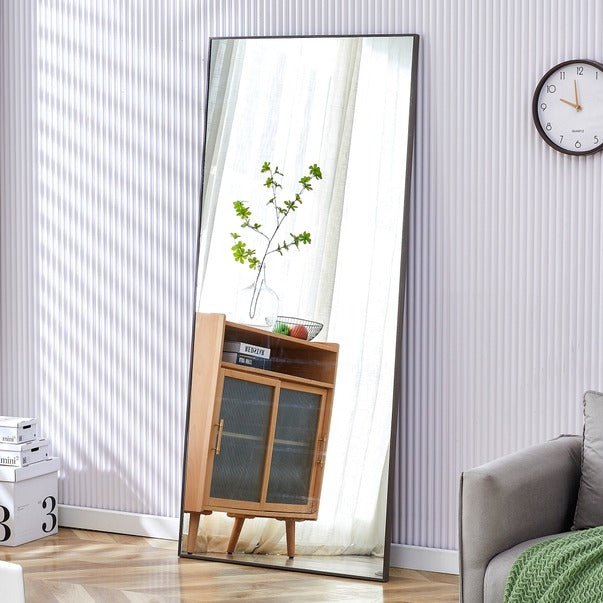 Solid Wood Frame Long Dressing Mirror - Bedroom & Store