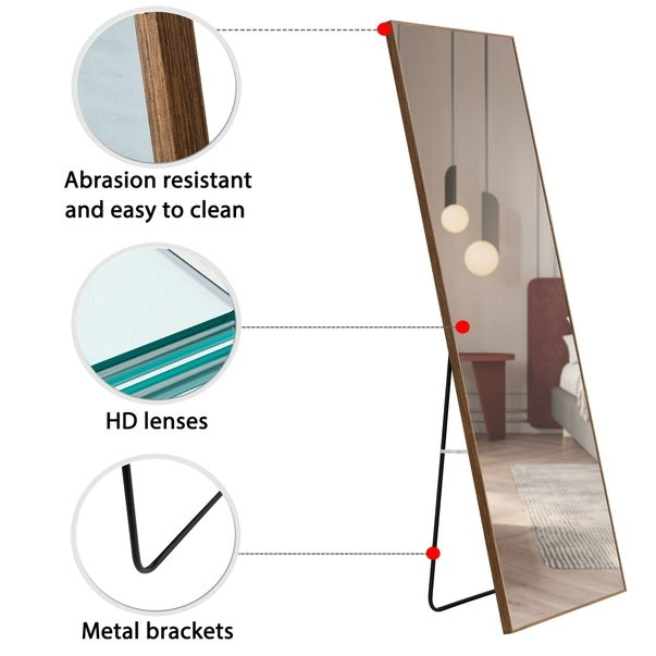 Solid Wood Full-Length Dressing Mirror For Bedroom & Store