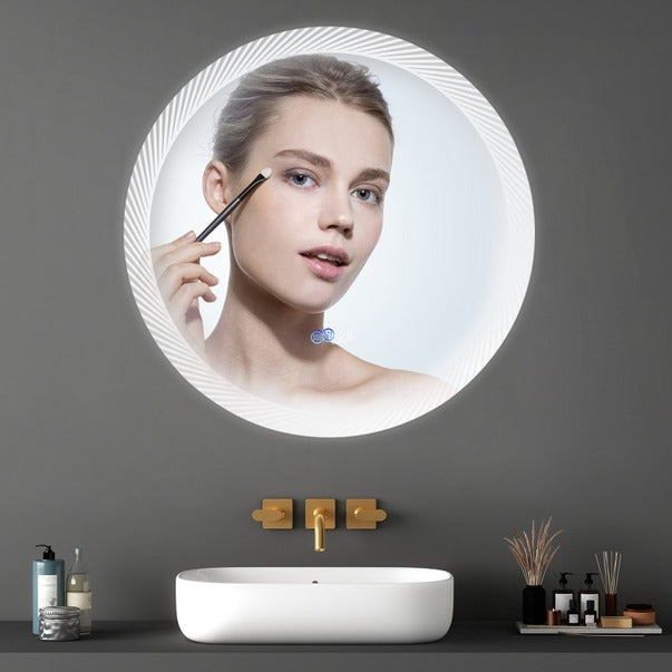 Inch Round Dimmable Led Wall Mounted Mirror