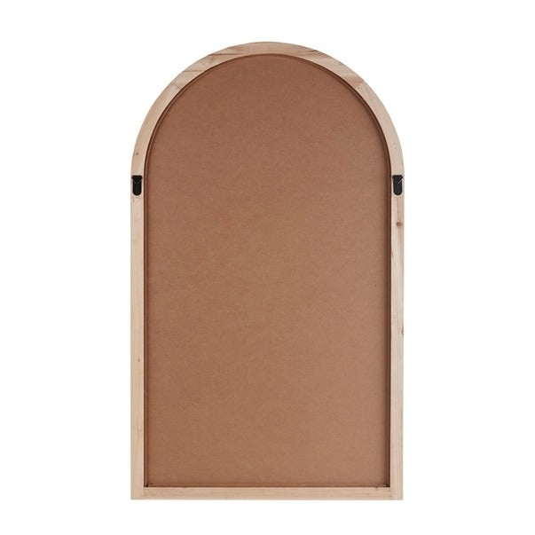 Natural Arched Wood Wall Mirror