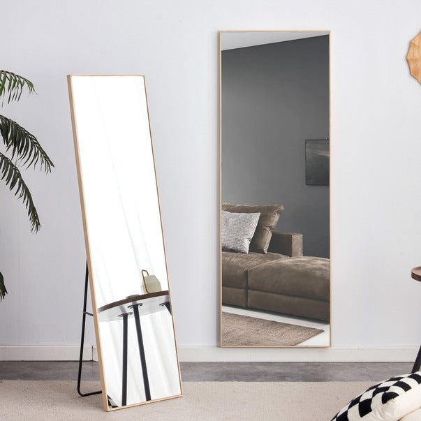 3rd Gen Light Oak Wood Full-Length Floor Mirror