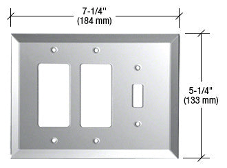 CRL Toggle Double Designer Glass Mirror Plate