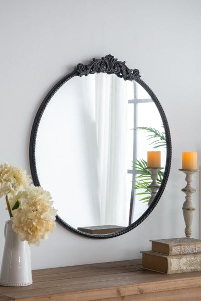 36" X 39" Classic Design Mirror with Round Shape and Baroque