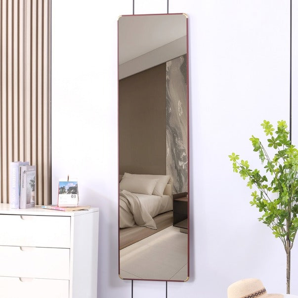 4th Gen Full-Length Red Sandalwood Mirror Wall Mounted