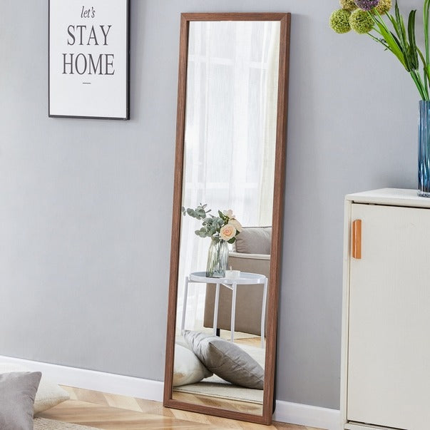 Thickened Border Wood Grain Full-Length Dressing Mirror