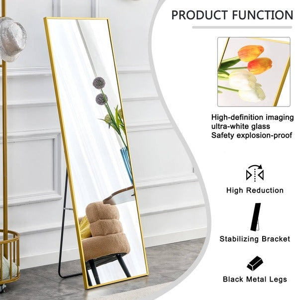 4th Gen Aluminum Alloy Full Body Wall Mirror 59"x15.7