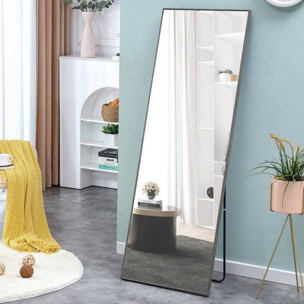 3rd Gen Grey Solid Wood Full-Length Dressing Mirror