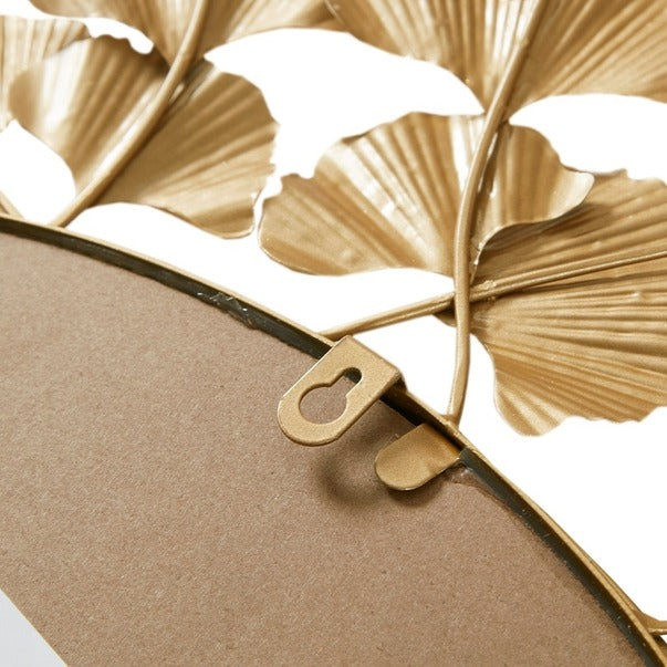 Gold Foil Ginkgo Leaf Decor Mirror