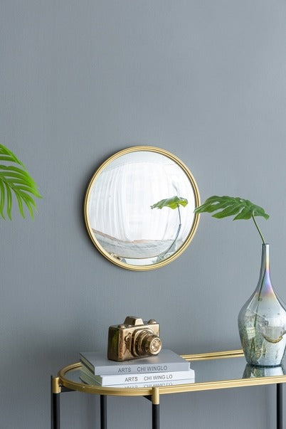 D15" Gold Round Mirror Circle Mirror with Iron Frame