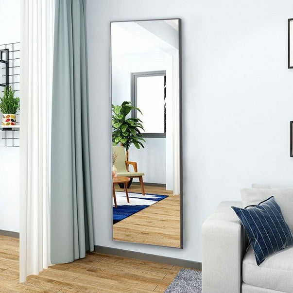 3rd Gen Grey Solid Wood Full-Length Dressing Mirror