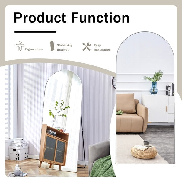 4th Gen Full-Length Floor Standing Arched Aluminum Mirror