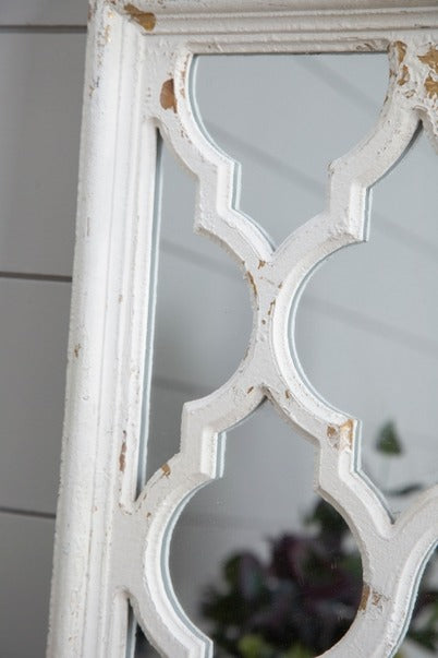 24" X 60" Distressed White Floor Mirror Full Body Mirror