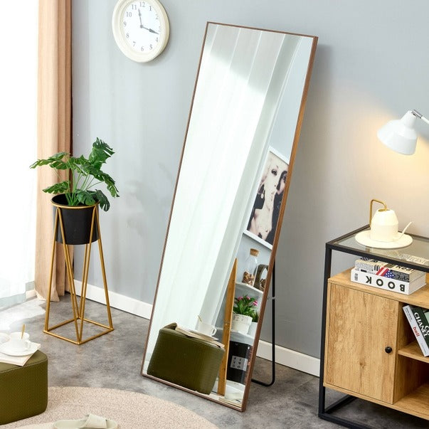 Solid Wood Full-Length Dressing Mirror For Bedroom & Store