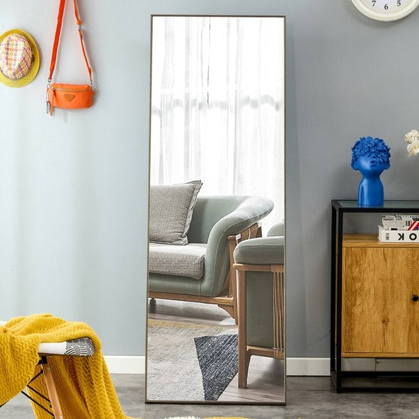 3rd Gen Grey Solid Wood Full-Length Dressing Mirror