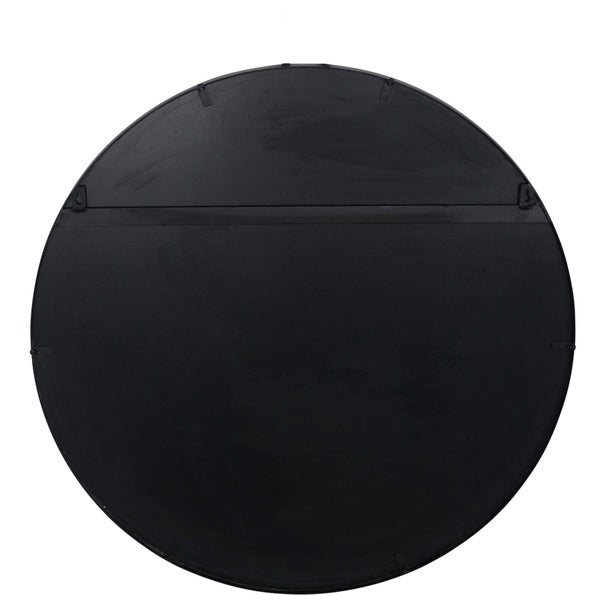 Cadet 30-Inch Round Accent Wall Mirror in Black