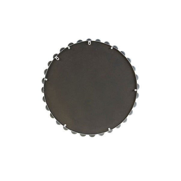 Round Iron Framed Wall Decor Mirror, Matte White