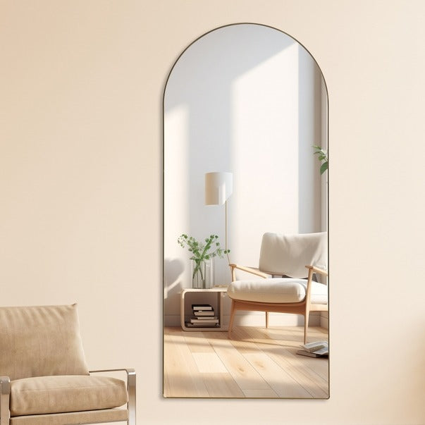 4th Gen Full-Length Arched Metal Mirror with Stand 71"x31