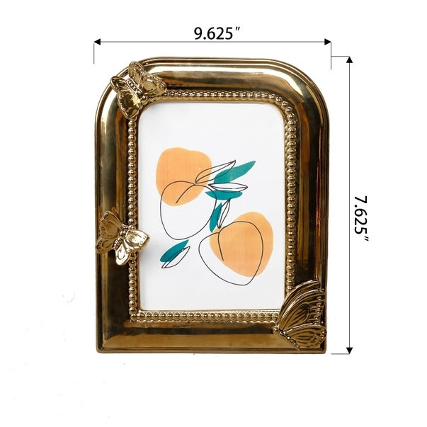 5 X 7 Butterfly Ceramic Table Top Mirror 9.625*7.625*1