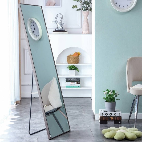 3rd Gen Grey Solid Wood Full-Length Dressing Mirror