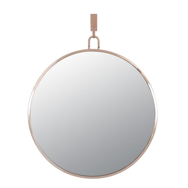 Stopwatch 30-Inch Round Rose Gold Wall Accent Mirror