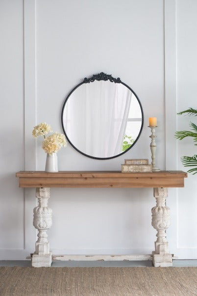 36" X 39" Classic Design Mirror with Round Shape and Baroque