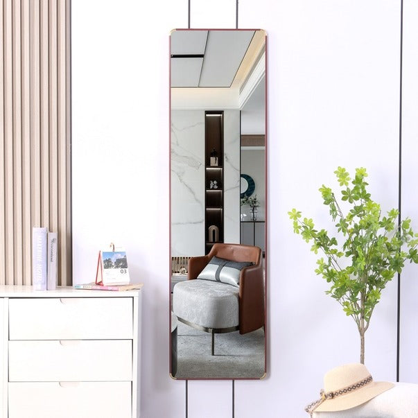 4th Gen Full-Length Red Sandalwood Mirror Wall Mounted