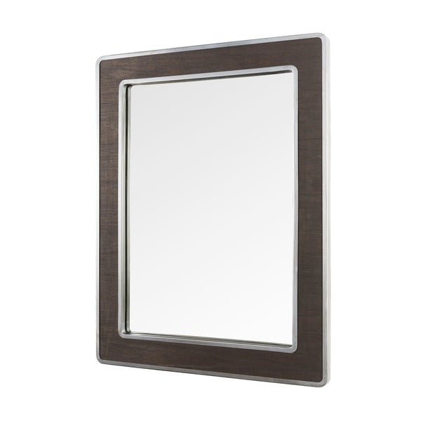 Macie Rectangular Wood and Metal Mirror