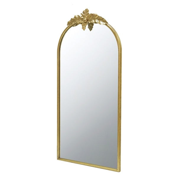 24" X 42" Arched Wall Mirror with Gold Metal Frame