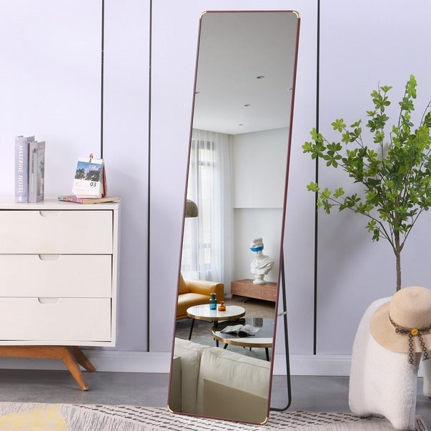 4th Gen Full-Length Red Sandalwood Mirror Wall Mounted