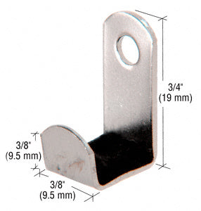 CRL Nickel Plated 1/2" Felt-Lined Mirror Clip