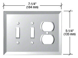 CRL Double Toggle Duplex Glass Mirror Plate