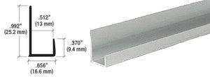 CRL Aluminum 1/2" J-Channel