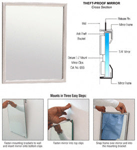 CRL Custom Stainless Steel Theft-Proof Mirror Frame