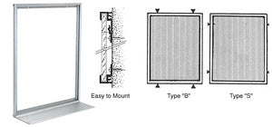 CRL Custom Size Aluminum Mirror Frame with Shelf