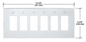 CRL Clear Six Gang Acrylic Mirror Plate