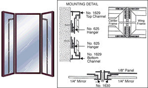 CRL Custom Size Triple Mirror Frame