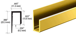 CRL Canadian Style 1/4" Deep Nose "J" Channel