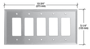 CRL 5-Gang Designer Glass Mirror Plate