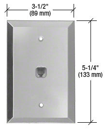 CRL Modular Phone Jack Glass Mirror Plate