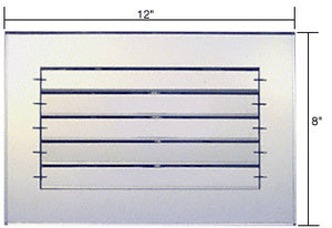 CRL 12" x 8" Adjustable Louver Acrylic Mirror Grille