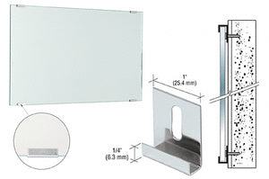 CRL Nickel Plated Dallas Mirror Clips for 3/8" Mirror