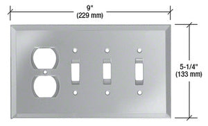 CRL Clear Single Duplex and Triple Toggle Glass Mirror Plate