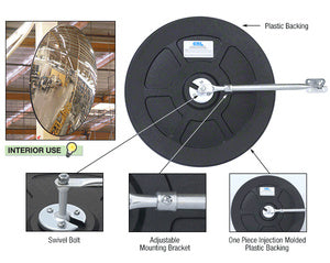 CRL 26" Diameter Circular Heavy-Duty Glass Convex Mirror