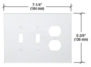 CRL Clear Duplex Double Toggle Combo Acrylic Mirror Plate